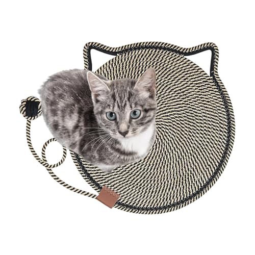 Horizontaler Für Katzen,Runder Boden Kratzteppich Mit Ball Spielzeug | Haustierzubehör Mit Ohrenhaken Katzenbett - Für Haus Wohnung Wohnzimmer Schlafzimmer Sofa Teppich Ecke Wand Tür Horizontaler Für Katzen,Runder Boden Kratzteppich Mit Ball Spielzeug | Haustierzubehör Mit Ohrenhaken Katzenbett - Für Haus Wohnung Wohnzimmer Schlafzimmer Sofa Teppich Ecke Wand Tür von Generisch