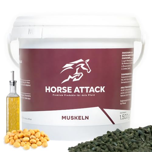 Horse-Attack Premium Muskeln 1.5 kg, Hohe Bioverfügbarkeit, Ohne Getreide und Melasse von Generisch