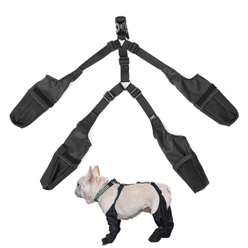 Hosenträger für Hunde, wasserdichte Hundestiefel mit Hosenträgern, Hundeschuhe, Wanderschuhe, Haustierpfotenschutz für kleine, mittelgroße Hunde, schmutzdicht, schützt vor allen Hunden, Outdoor, von Generisch