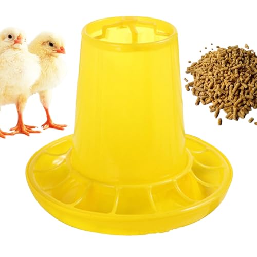 Hühnerfutterspender – Hühnerfutterspender, Baby-Küken-Futterspender, einfach stabil, Enten-Futterspender, Baby-Hühnerbedarf, hält 0,8 kg Maischips von Generisch