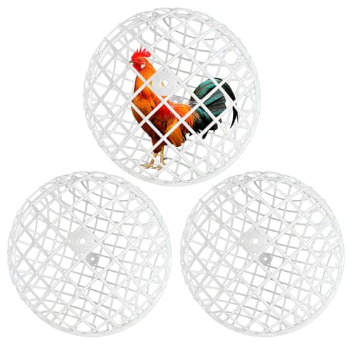 Hühnerkugelvoliere Für Außenbereich - Mobile 3 Stück Hühnergitterkugeln,Freigehege Für Kleintiere Außenhaltung Unterstand Auslaufhaltung Für Bauernhof Garten Bewegung Freiheit Weidehaltung Hühnerkugelvoliere Für Außenbereich - Mobile 3 Stück Hühnergitterkugeln,Freigehege Für Kleintiere Außenhaltung Unterstand Auslaufhaltung Für Bauernhof Garten Bewegung Freiheit Weidehaltung von Generisch