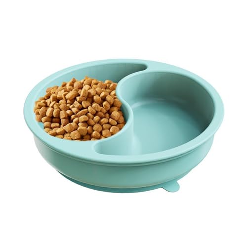 Hund Slow Feeder Napf | Katzennapf mit Saugnapf, 2 in 1 | Langsames Füttern, Welpen Feeder, Hundeteller für Futter Welpenzubehör, rutschfest für Trockenfutter und Nassfutter von Generisch