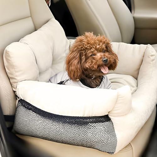 Sturdy dog seat car passenger seat | dog car seat for small dogs | Non-slip dog car seat | 55x31x50 cm | breathable dog bed car | soft car seat dog | washable dog seat car von Generisch