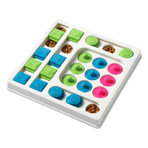 Hunde-Puzzle-Futterstation – Hundefutter, Leckerli-Fütterspielzeug, waschbares Leckerli-Puzzle, langsamer Futterspender, Haustier-Hirn-Stimulationsspiele von Generisch