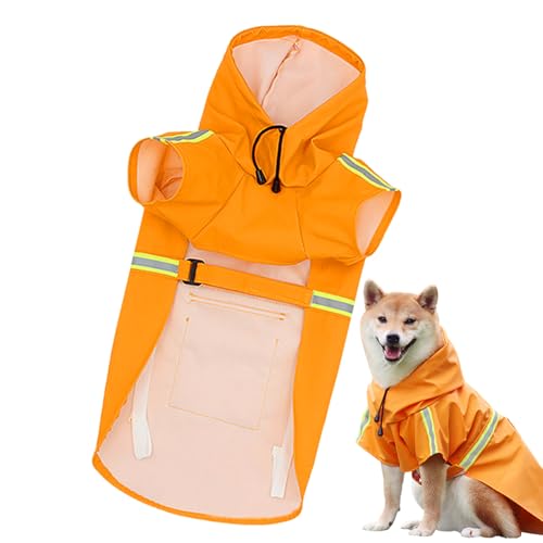 Hunde-Regenjacke, Hunde-Poncho-Regenmantel, Wasserdichter Hundeponcho mit reflektierendem Streifen, Winddichter Regenmantel. Leicht tragbarer, atmungsaktiver, verstellbarer Haustiermantel mit Kapuze z Hunde-Regenjacke, Hunde-Poncho-Regenmantel, Wasserdichter Hundeponcho mit reflektierendem Streifen, Winddichter Regenmantel. Leicht tragbarer, atmungsaktiver, verstellbarer Haustiermantel mit Kapuze z von Generisch