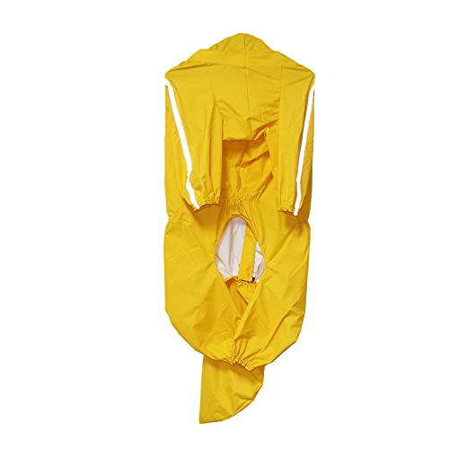 Hunde-Regenmantel, Kapuze, Regenschirm, Hut, wasserdichte Jacke, Beine, wasserdichte Jacke, goldener Hundeponcho mit vier Beinen, Outdoor, Mädchen, Hund (11XL, Gelb) von Generisch