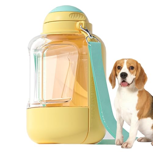 Hunde-Reisewasserflasche, tragbare Wasserflasche für Hunde | Reise-Trinkflasche, Wassernapf | Wasserspender für Hunde mit großer Kapazität, 2-in-1-Trinknapf für Welpen, auslaufsichere Hundeflasche, Ha von Generisch