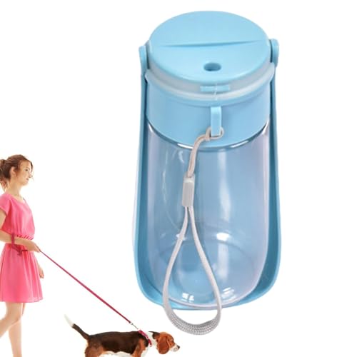 Hunde-Wasserflaschenspender, tragbare Hundewasserflasche, Haustier-Wasserspender | auslaufsichere Haustier-Wasserflasche, praktischer 450-ml-Hunde-Wasserflaschenspender mit faltbarem Trinknapf von Generisch