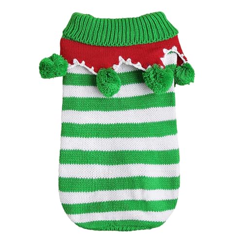 Hunde adventskalender, Pullover Hund Klein Winter Weihnachtspulli Warm Weihnachtspullover Dackel Hundepullover Französische Bulldogge Hundekleidung Kleine Hunde Weihnachtskostüm Chihuahua Hundepulli von Generisch