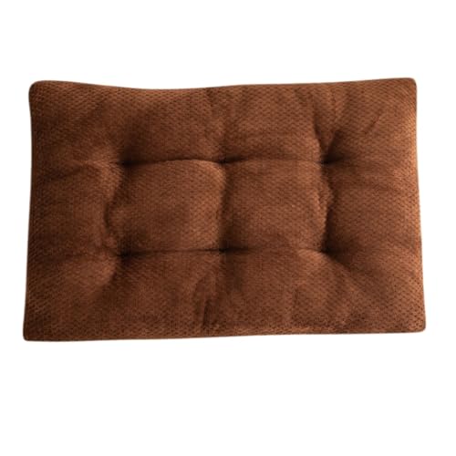 Hundebett, Haustiermatte, Haustierbett, waschbar, Plüsch, Haustierbett, rutschfeste Haustiermatte, Bett für Katzen, flauschig, bequem, Haustier-Schlafmatte (Kaffee, XL) von Generisch