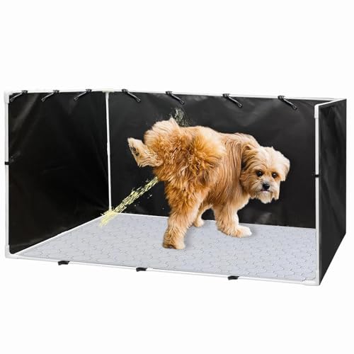 Hundedrüsenschachtel mit hohen Wänden, Welpen -Pee -Pad -Halter mit hohen Wänden | Hundedrüsenbox Splash Guard - Welpen -Toilettenzaun, einfache saubere tragbare Urinpolsterzaun wasserdicht 600D für H von Generisch