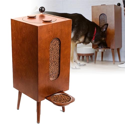 Hundefutter-Aufbewahrungsbehälter – Futterstation aus Holz mit herausziehbarer Schüssel – leicht zu reinigender Hundefutterbehälter und Katzenfutterbehälter – Design mit hohen Beinen Hundefutter-Aufbewahrungsbehälter – Futterstation aus Holz mit herausziehbarer Schüssel – leicht zu reinigender Hundefutterbehälter und Katzenfutterbehälter – Design mit hohen Beinen von Generisch