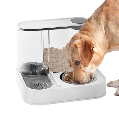 Hundefutter-Wasser-Futterspender, 2-in-1 automatischer Katzen-Futterspender - Automatischer 2-in-1-Trockenfutter-Wasserspender für Katzen,Tierfutter-Wasserspender für kleine und mittelgroße Katzen, Kä von Generisch