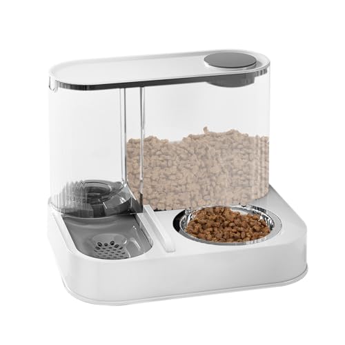 Hundefutter-Wasser-Futterspender, 2-in-1 automatischer Katzen-Futterspender - Automatischer 2-in-1-Trockenfutter-Wasserspender für Katzen | Automatischer Futterspender für Trockenfutter und Wasser für von Generisch