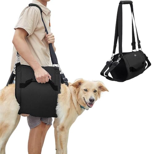 Hundegeschirr für große Hunde, Ganzkörper-Tragetasche, verstellbares Hundetuch für Hunde, Brust- und Rückenstütze bis zu 59 kg, für Treppenstufen, Unterstützung der Hinterbeine, Gelenkverletzungen, von Generisch