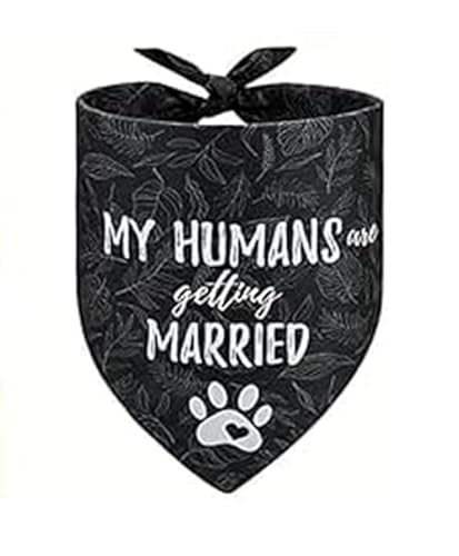 Hundegeschirr mit Aufschrift "My Humans are getting Married", Schwarz von Generisch