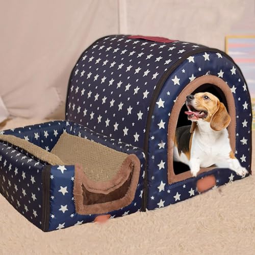 Hundehütte, extra groß, Größe XL, XXL, warm, Jumbo, Angstlinderung, beruhigend, Iglu, für drinnen und draußen, waschbar (XL 35 x 32 x 28 cm) von Generisch