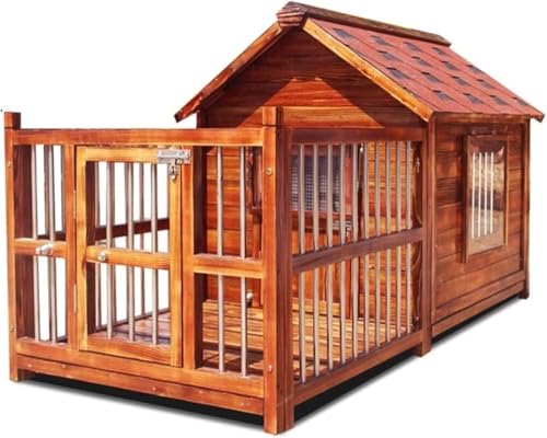 Hundehütte aus Holz für den Außenbereich, wasserdichte waschbare Hundehütte für große Hunde, Indoor Katzen- und Kleinhaustier-Unterschlupf, Mückenschutz, leicht zu reinigen Hundehütte aus Holz für den Außenbereich, wasserdichte waschbare Hundehütte für große Hunde, Indoor Katzen- und Kleinhaustier-Unterschlupf, Mückenschutz, leicht zu reinigen von Generisch