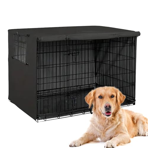 Hundekäfig - Oxford Tuch Kiste für Hunde | Silberbeschichteter Haustierkäfig, wasserdichte Hundehütte, Winddichte Hundehütte, Wetterschutz Tierkäfig Schild für Indoor Outdoor von Generisch