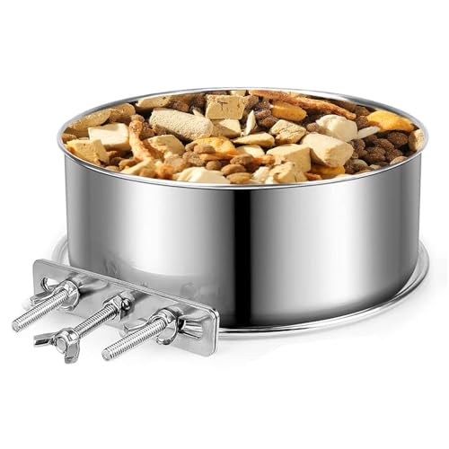 Hundekäfig-Wassernapf,Hundekistennapf | Hundebox Aus Edelstahl Zum Aufhängen Von Wasser- Und Futternäpfen - Hundenapf Für Trocken- Und Nassfutter Für Zwinger, Käfige Und Mehr, Haustierkäfigzubehör Hundekäfig-Wassernapf,Hundekistennapf | Hundebox Aus Edelstahl Zum Aufhängen Von Wasser- Und Futternäpfen - Hundenapf Für Trocken- Und Nassfutter Für Zwinger, Käfige Und Mehr, Haustierkäfigzubehör von Generisch