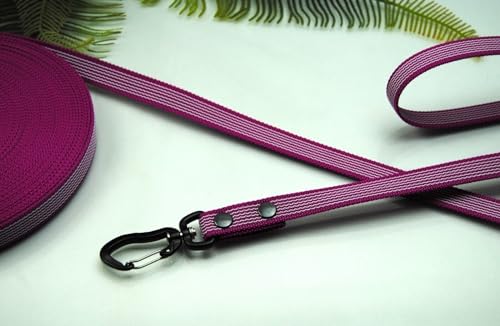 Hundeleine Grip Pink-Weiß 20mm Aluminium-Strong Schleppleine Fährtenleine Führleine (15m ohne Schlaufe) von Generisch