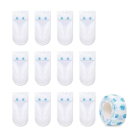 Hundepfotenschuhe – 12 x Vlies-Stiefel, wasserdichte Haustierstiefel, Fußpfotenabdeckungen mit selbstklebender Bandage für mittelgroße und große Hunde, langlebige Schutzschuhe für Spaziergänge im Hundepfotenschuhe – 12 x Vlies-Stiefel, wasserdichte Haustierstiefel, Fußpfotenabdeckungen mit selbstklebender Bandage für mittelgroße und große Hunde, langlebige Schutzschuhe für Spaziergänge im von Generisch