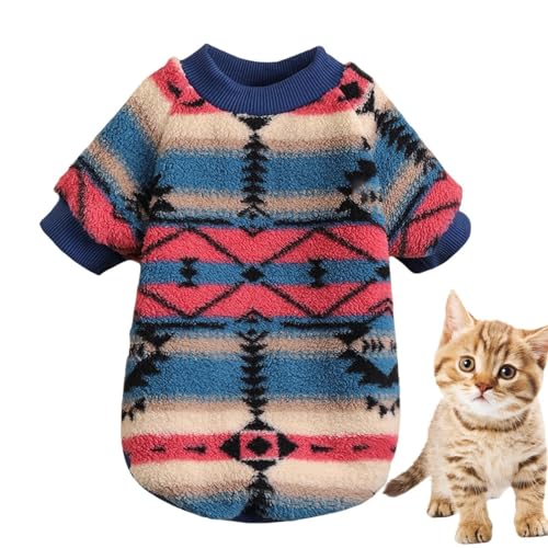 Hundepullover Wintermantel – Dicker Welpenpullover Sweatshirt – Nationaler Stil Welpen-Sweatshirt, Winterkleidung für kleine Hunde, große Katzen, Welpen von Generisch