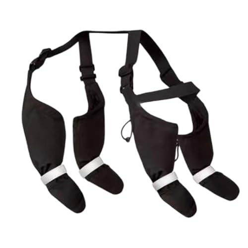 Hundeschuhe für große Hunde, Regenstiefel mit Hosenträgern, Hundeschuhe, reflektierende Hundestiefel und Pfotenschutz für mittelgroße und große Hunde, Wandern, regnerische und verschneite Tage (XXL) von Generisch