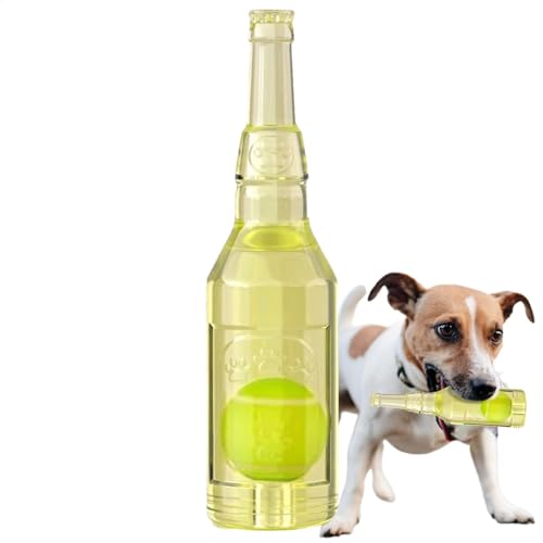 Hundespielzeug Flasche, Quietschende Flaschenwelpenspielzeug, Schwimmender Tennisball, Beißfestes Design, Leichtes & Sicheres Material, Blau, Für Kleine Bis Mittelgroße Haustiere, Spielen & Zahnen von Generisch