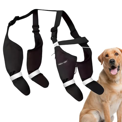 Hundestiefel, wasserabweisend, Haustierpfotenschutz, tragbare Haustierschuhe, wiederverwendbarer Hundepfotenschutz für verschneite , regnerische , nächtliche Spaziergänge, Pfotenschutz für von Generisch