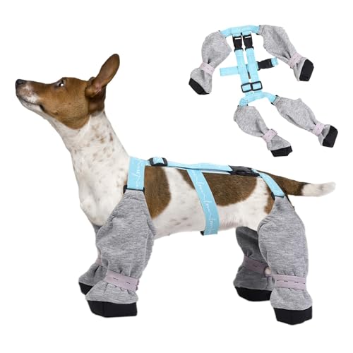 Hundestiefel-Leggings, Winterstiefel, verstellbar, wasserdicht, Hundestiefel, Hundestiefel, rutschfeste Hundestiefel für Winter, verschneite im Freien, Spaziergänge für kleine und mittelgroße von Generisch