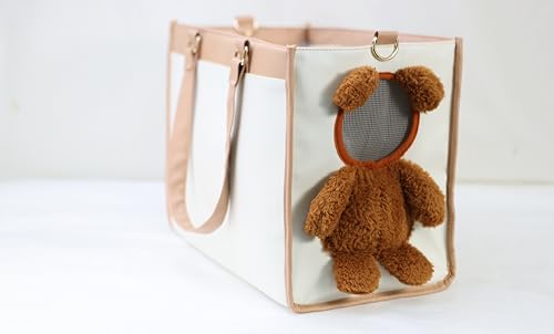 Hundetasche Transporttasche Luxus Teddy-Optik von Generisch