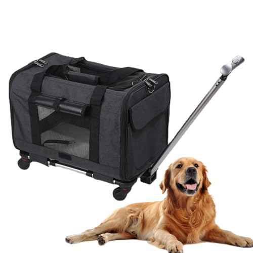 Hundetasche – weiche Rolltasche für Katzen, Haustier-Tragetasche, Mehrzweck-Tragetasche für kleine Katzen, Hunde, Haustier-Tragetasche mit Sicherheitsreißverschlüssen, von Fluggesellschaften von Generisch