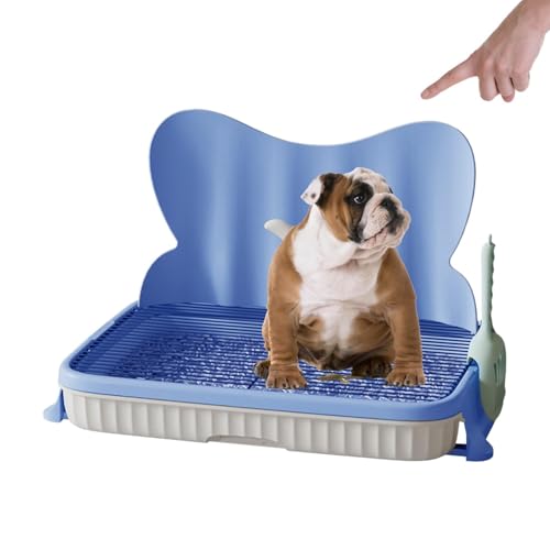 Hundetöpfchen | Hundebadezimmer mit Spritzwand | Hundetöpfchentraining Tablett, Indoor Dog Potties, Pee Station, Dog Pee Tray for Keep Paws Dry and Floors Clean von Generisch