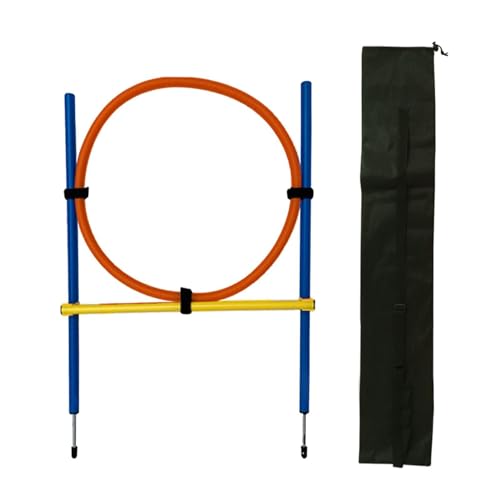 Hundetraining, Hunde-Sprungring Agility-Kit Hoop Jump Set, Hund Agility Training Kurs Ausrüstung Professionell, Jump Hindernislauf für Hunde Outdoor, Welpen Agility Course Hinterhof Set von Generisch