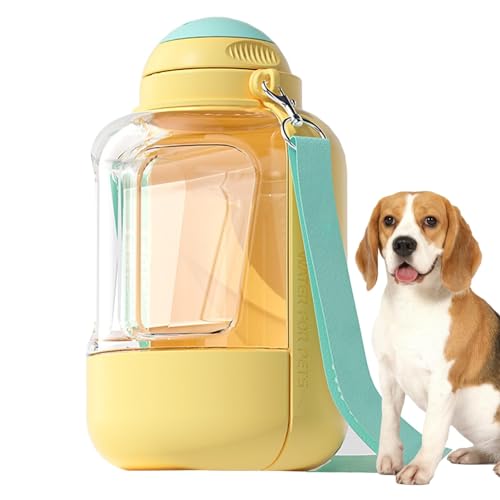 Hundewasserflasche, tragbare Hundewasserflasche | Reise-Trinkflasche, Wassernapf | Wasserspender für Hunde mit großer Kapazität, 2-in-1-Trinknapf für Welpen, auslaufsichere Hundeflasche, Haustier-Wass von Generisch