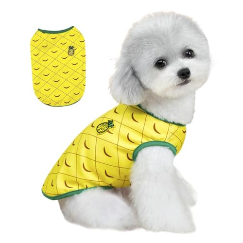 Hundeweste, Hunde Sommerkleidung - Haustierpupfweste | Weiches atmungsaktives Hundekatze -Hemd, süße Wassermelon -Ananas -Outfit -Kleidung für kleine bis große Hunde Katzen Welpen von Generisch