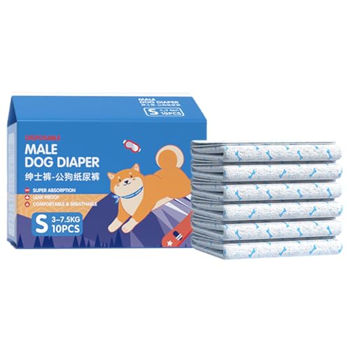 Hundewindeln, 10 Stück, super saugfähige Windeln, auslaufsichere, elastische Haustierwickel, weiche Schutzkleidung für Genesung, behinderte Hunde, Reisekomfort, Innenhygiene und Unfallverhütung Hundewindeln, 10 Stück, super saugfähige Windeln, auslaufsichere, elastische Haustierwickel, weiche Schutzkleidung für Genesung, behinderte Hunde, Reisekomfort, Innenhygiene und Unfallverhütung von Generisch
