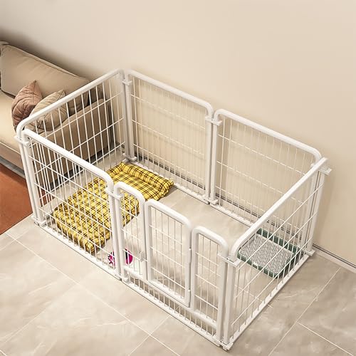 Hundezaun, Hundekäfig für den Innenbereich, quadratischer Rohr, Haustierzaun, super starke Tragfähigkeit, für mittelgroße und kleine und große Hunde (Größe: 140 x 70 x 80 cm) von Generisch