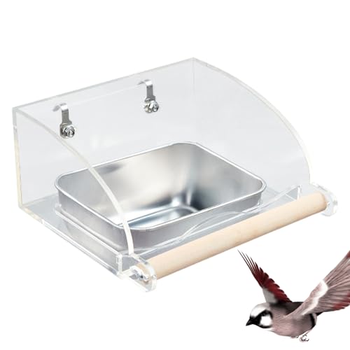 Indoor Bird Feeders, Foods Feeder Drinker, 4.13x3.03x3.07 Inches, Interactive Foraging Toy, Dish Cups Included, Parakeet Food Container, Parrot Bowl Supplies for Home Use, White Indoor Bird Feeders, Foods Feeder Drinker, 4.13x3.03x3.07 Inches, Interactive Foraging Toy, Dish Cups Included, Parakeet Food Container, Parrot Bowl Supplies for Home Use, White von Generisch