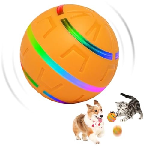 Interactive Dog Ball, Smart Pet Toy, LED Rolling Ball, Rechargeable Dog Toy, Intelligent Pet Ball, Remote Control Ball, Dog Play Ball, Smart Rolling With LED Flash Light For Small, Medium, Large Dogs von Generisch