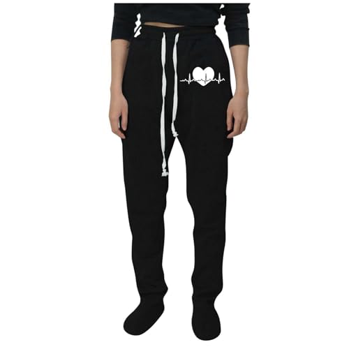 Jogginghose Damen Baggy Bequeme Sporthose Mit Kordelzug Atmungsaktiv Fleece Gefütterte Trainingshose Weich Wanderhose Casual Warme Sweatpants Für Sport Gym Fitness Freizeit von Generisch