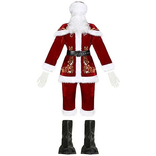 Jungen Weihnachtsoutfit,Weihnachtsmann Kostüm Sets Weihnachtskostüme Nikolauskleid Cosplay Festlicheskleid Party Kleidung Für Karneval Weihnachtsparty Mottoparty von Generisch