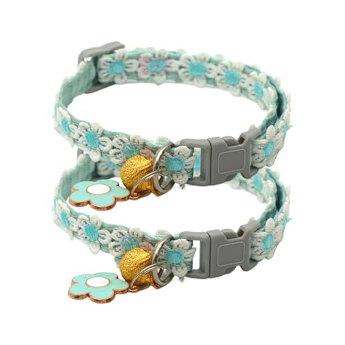 Kätzchen-Halsband, 2 x Welpenhalsband mit Schnalle und Glöckchen, bequemes, weiches Haustierzubehör für kleine Rassen, Walking-Training Kätzchen-Halsband, 2 x Welpenhalsband mit Schnalle und Glöckchen, bequemes, weiches Haustierzubehör für kleine Rassen, Walking-Training von Generisch