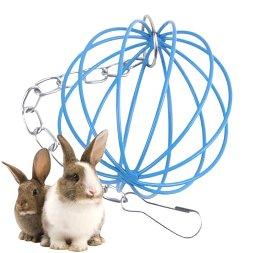 Kaninchen Heufutterautomat, Futterraufe Ohne Verschwendung Für Hasen, Metall Gras Futterball Rack, Hängendes Käfigzubehör für Kleintiere wie Chinchilla und Hamster Kaninchen Heufutterautomat, Futterraufe Ohne Verschwendung Für Hasen, Metall Gras Futterball Rack, Hängendes Käfigzubehör für Kleintiere wie Chinchilla und Hamster von Generisch