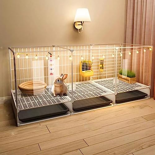Kaninchenkäfig für den Innenbereich mit transparenter Acryl-Paneltür, tragbarer Metalldraht-Laufstall für Kleintiere, ideal für Haustierwohnräume Kaninchenkäfig für den Innenbereich mit transparenter Acryl-Paneltür, tragbarer Metalldraht-Laufstall für Kleintiere, ideal für Haustierwohnräume von Generisch