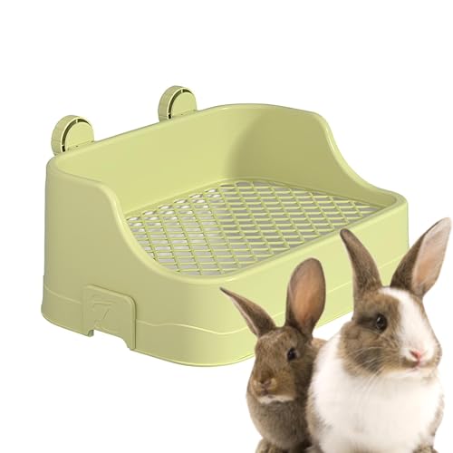 Kaninchentoilette – Doppelschnallen-Design, Ecktoilette für Kaninchen, glatte Kanten, Haustier-Tablett für erwachsene Meerschweinchen, Kaninchentoilette für Chinchillas und Kaninchen von Generisch