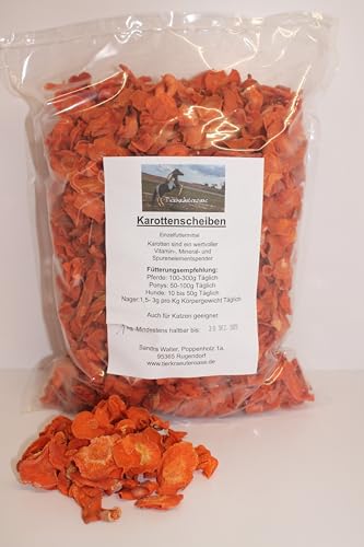 Karotten-Scheiben, Karotten Chips getrocknet 1kg, Pferd, Pony von Generisch