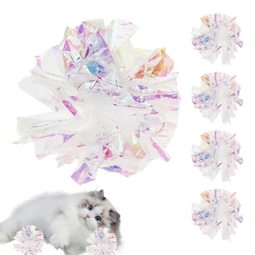 Katze Crinkle , Katzenspielzeug Crinkle | 5x Crinkle Sound Cat Toy Ball | Interaktive lustige laute rollende leichte tragbare Haustierversorgungen für Innenfetch -Spiele necken Kätzchen Heimübungen Katze Crinkle , Katzenspielzeug Crinkle | 5x Crinkle Sound Cat Toy Ball | Interaktive lustige laute rollende leichte tragbare Haustierversorgungen für Innenfetch -Spiele necken Kätzchen Heimübungen von Generisch