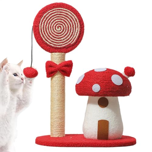 Katze Kratzer nach dem Pilz, Pilzkatze Kletterrahmen | Interaktiver Toy Cat Tree Indoor Scratch Post,Stabile Sisalplattenkratzer -Pilzkratzstangen für Schlafzimmer von Generisch